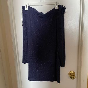 Long sleeve sparkle mini dress